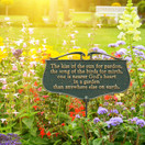 Whitehall Products "The Kiss of The Sun..." Garden Poem Sign, Green/Gold