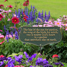 Whitehall Products "The Kiss of The Sun..." Garden Poem Sign - Green/Gold