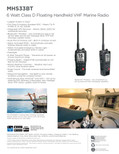 Uniden MHS335BT 6W Class D Floating Handheld VHF Marine Radio with Bluetooth, Text Message Directly To Other Vhf Text Message Capable Radios, IPX8 Submersible Design