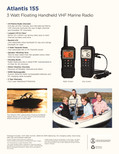 Uniden Atlantis 155 Handheld Two-Way VHF Marine Radio, Floating IPX7 Submersible Waterproof, Dual-Color Screen, All USA/International/Canadian Marine Channels, NOAA Weather Alert, 10hr. Battery