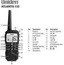 Uniden Atlantis 155 Handheld Two-Way VHF Marine Radio, Floating IPX7 Submersible Waterproof, Dual-Color Screen, All USA/International/Canadian Marine Channels, NOAA Weather Alert, 10hr. Battery