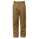 Rothco Relaxed Fit Zipper Fly BDU Pants, Coyote Brown - Large