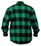 Rothco Extra Heavyweight Buffalo Plaid Flannel Shirt - Green Plaid 4XL