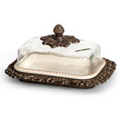 Ceramic Butter Dish w/ Glass Dome