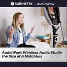 SabineTek Official AudioWow - Bluetooth Lavalier Microphone Sound Mixer, Video Vlog Recording DSP Mixing Console For Tiktok Content Creators, Music Creations - Wireless Audio Studio In A Matchbox Size