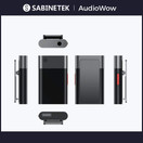 SabineTek Official AudioWow - Bluetooth Lavalier Microphone Sound Mixer, Video Vlog Recording DSP Mixing Console For Tiktok Content Creators, Music Creations - Wireless Audio Studio In A Matchbox Size