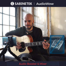 SabineTek Official AudioWow - Bluetooth Lavalier Microphone Sound Mixer, Video Vlog Recording DSP Mixing Console For Tiktok Content Creators, Music Creations - Wireless Audio Studio In A Matchbox Size