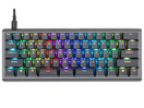 KINESIS Gaming TKO Mechanical Keyboard Limited Edition | 60% Layout, Optional Split Spacebar, Hotswap, Double PBT Keycaps, Aluminum Construction, 8 Pop-Out Feet, NKRO, and Hard-Shell Travel Case