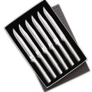  Rada Cutlery Utility Steak Knives Gift Set Stainless Steel Knife Made in the USA - Set of 6, Black Handle