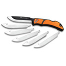 Outdoor Edge 3.5" RazorLite EDC - Replaceable Blade Folding Knife with Pocket Clip and One Hand Opening for Everyday Carry (Orange, 6 Blades)