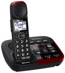 PANASONIC Link2Cell KX-TGM430B Bluetooth Amplified Cordless Phone with Digital Answering Machine Talking Caller ID Keypad and Phonebook - 1 Handset (Black)