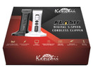 Kenchii Grooming - Flash Digital Cordless Clipper, Pearl White - 4 in 1 Blade, Adjustable and Detachable Blades