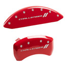 MGP Caliper Covers 12162SCL1RD Red Brake Covers 2011-2020 Dodge Charger Challenger (Dual Piston Front Calipers) Engraved with Challenger (Front/Rear; Set of 4)