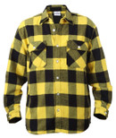 Rothco Extra Heavyweight Buffalo Plaid Flannel Shirt, Yellow XL