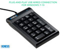 Kinesis USB Numeric Keypad, Cherry Low-Force Mechanical Switches (PC)