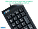 Kinesis USB Numeric Keypad, Cherry Low-Force Mechanical Switches (PC)