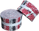 Red Black and White Collection Jelly Roll 40 Precut 2.5-inch Quilting Fabric Strips