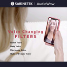 SabineTek Official AudioWow, Bluetooth Lavalier Microphone Sound Mixer, Video Vlog Recording DSP Mixing Console For Tiktok Content Creators, Music Creations - Wireless Audio Studio In A Matchbox Size