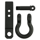  BulletProof Hitches 2.5" Extreme Duty Receiver Shackle (30,000lb. Rating) w/ D-Ring/Clevis (Black Textured Powder Coat, Solid Steel)