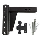 Bulletproof Hitches 2.0" Adjustable Heavy Duty (22,000lb Rating) 6" Drop/Rise Trailer Hitch with 2" & 2 5/16" Dual Ball (Black Textured Powder Coat, Solid Steel)