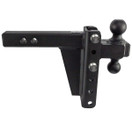 Bulletproof Hitches 2.0" Adjustable Heavy Duty (22,000lb Rating) 6" Drop/Rise Trailer Hitch with 2" & 2 5/16" Dual Ball (Black Textured Powder Coat, Solid Steel)
