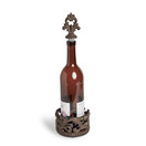 GG Collection Acanthus Wine Bottle Holder and Stopper, Taupe