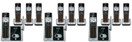 AT&T CL82413 DECT 6.0 Cordless Phone with Answering System - 4 Handsets, Black (ATTCL82413) (3-Pack)
