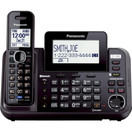 Panasonic 2-Line Cordless Phone System with 1 Handset - Answering Machine, Link2Cell, 3-Way Conference, Call Block, Long Range DECT 6.0, Bluetooth - KX-TG9541B (Black)