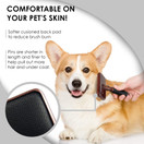 Kenchii Pet Grooming Slicker Brush for Dogs and Cats | Dog and Cat Brush for Shedding | Solid Wood, Non Slip Grip Dematting and Undercoat Brush for Long or Short Haired Pets - Large