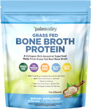 Paleovalley: 100% Grass Fed Bone Broth Protein Powder - Rich in Collagen Peptides for Hair, Skin, Bone, Joint and Gut Health - 28 Servings - 15g Protein Per Serving - No Gluten or GMOs - Keto