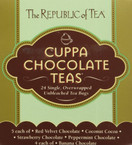 The Republic of Tea Cuppa Chocolate Tea Assortment, 24 Tea Bags, Low Calorie Chocolate Dessert Tea