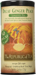 The Republic of Tea Decaf Ginger Peach Black Tea, Tin of 50 Tea Bags