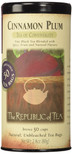 The Republic of Tea Cinnamon Plum Black Tea, 50 Tea Bags, Spiced Black Tea, Gourmet Tea Blend