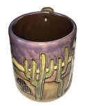 One (1) MARA STONEWARE COLLECTION - 16 Ounce Coffee Cup Collectible Mug - Desert, Cactus, Coyote Design