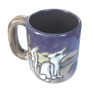 One (1) MARA STONEWARE COLLECTION - 16 Ounce Coffee Cup Collectible Mug - Desert, Cactus, Coyote Design