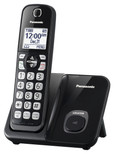 Panasonic Expandable Cordless Phone System with Call Block and High Contrast Displays and Keypads - 1 Cordless Handset - KX-TGD510B (Black)