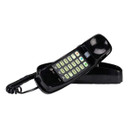AT&T 210 Basic Trimline Corded Phone, No AC Power Required, Wall-Mountable - Black
