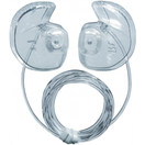 Doc's ProPlugs - Preformed Protective Vented Earplugs (pair), Clear With Leash