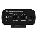 ANLEON S1 Personal In-Ear Monitor Headphone Amplifier for drummers keyboardist guitar player vocalist bass player in-ear amp IEM system - Black