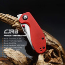 CJRB Folding Knives Maileah (J1918-REF) AR-RPM9 Powder Steel Balde G10 Tactical Handle Pocket Folding Knife EDC - Red