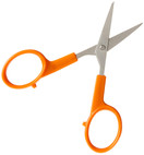 Fiskars 98087097J Curved Craft Scissors, 4 Inch, steel and orange