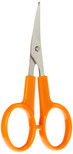 Fiskars 98087097J Curved Craft Scissors, 4 Inch, steel and orange