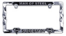 Superman Man of Steel 3D Metal License Plate Frame - Chrome