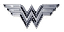 Wonder Woman 3D Chrome Auto Emblem - Silver