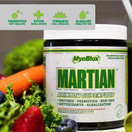 MyoBlox Martian - Greens Superfood Powder - Spirulina & Chlorella - Immune, Detox & Probiotic Prebiotic - Vegan, Non-GMO, & Keto Friendly - Pepino Lemonade - 5.29 oz