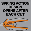 Fiskars 190520-1001 Titanium Micro-Tip Easy Action Scissors, 5 Inch | Orange