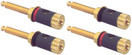 Parts Express Binding Post Banana Jack with 1" Thread 2 Pair Black Gold