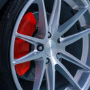 MGP Caliper Covers 12204SDD3RD Dodge ll Red Powder Coat Finish, Silver Characters | Set of 4