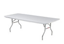 Kwik-Covers 6' Rectangle Plastic Table Covers 30" x 72", Bundle of 5 (White)