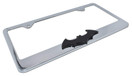 Batman 3D Black Bat Chrome License Plate Frame